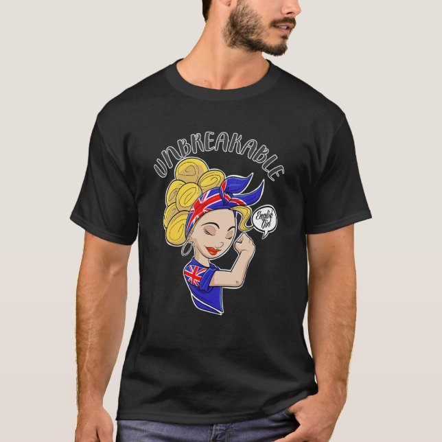 Camiseta English Girl Unquebrable I Heritage United Kingdom (Frente)
