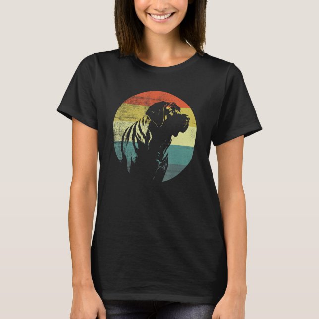 Camiseta English Mastiff Dog Retro Design (Frente)