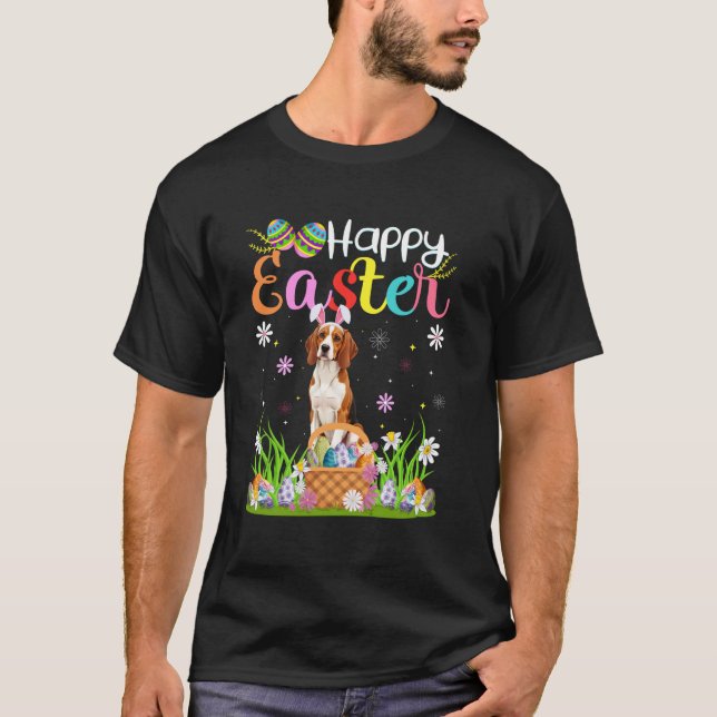 Camiseta English Pointer Dog Happy Easter Egg Hunt Bunny Ea (Frente)