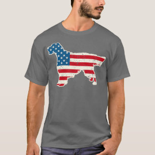 Camiseta English Setter American Flag 4 de julho para Men W