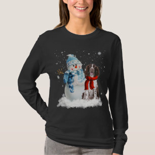 Camiseta English Springer Spaniel Christmas Snowman Christm