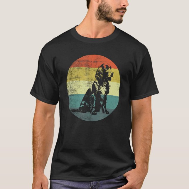 Camiseta English Springer Spaniel Dog Retro Design (Frente)