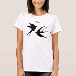 Camiseta Engolir Aves Silhouettes Thunder_Cove