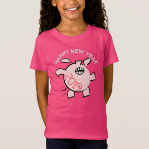 Camiseta Engraçada 5 Ilustração de Cartoon Ano 2019 Rapa
