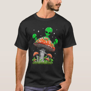 Camiseta Engraçada Alienígena de cogumelo magia