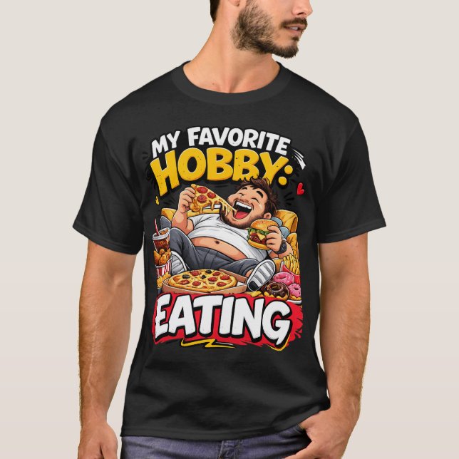 camiseta engraçada amante de comida boa comida bom (Frente)
