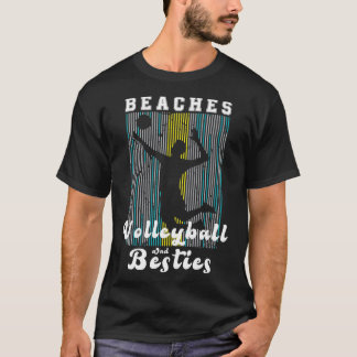 Camiseta Engraçada Areia de Voleibol Praias de Voleibol e B