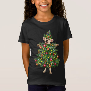 Camiseta Engraçada Árvore de Natal de Cão Presente