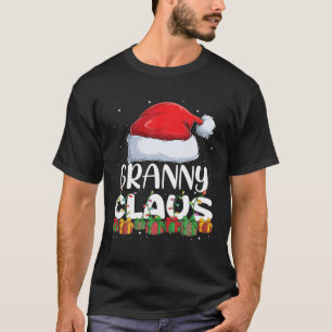 Camiseta Engraçada Avó Papai Noel Família de Pijamas de Nat