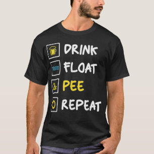 Camiseta Engraçada Bebida Flutuante Repetite Canoagem Boati