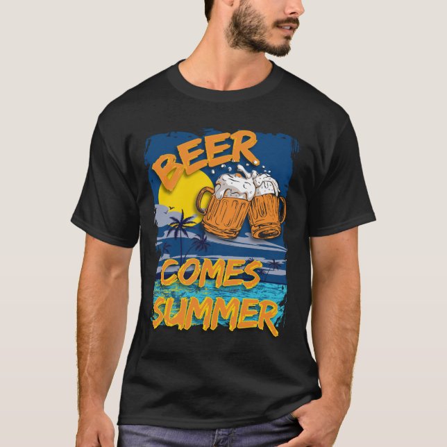 Camiseta Engraçada Beer Summer (Frente)