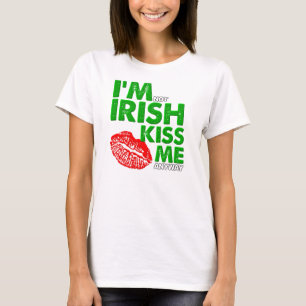 Camiseta engraçada Beijo Anti-Irlandês