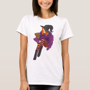 Camiseta Engraçada bruxa feiticeira vibes das mulheres do h