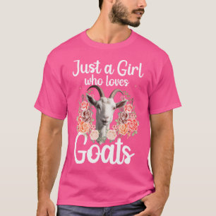 Camiseta Engraçada Cabra Para Meninas Jovens Jovens e Gosta