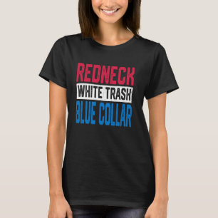 Camiseta Engraçada Cana Branca Lixo Azul Colarinho Feliz 4º