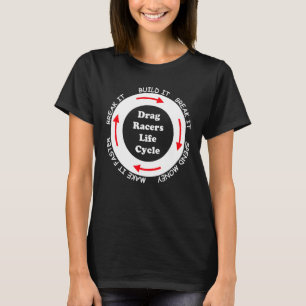Camiseta Engraçada cara de carros do Ciclo de Vida