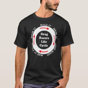 Camiseta Engraçada cara de carros do Ciclo de Vida