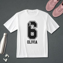 Camiseta Engraçada Casal Corrida Número 6 Nome Per