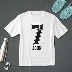 Camiseta Engraçada Casal Corrida Número 7 Nome Per