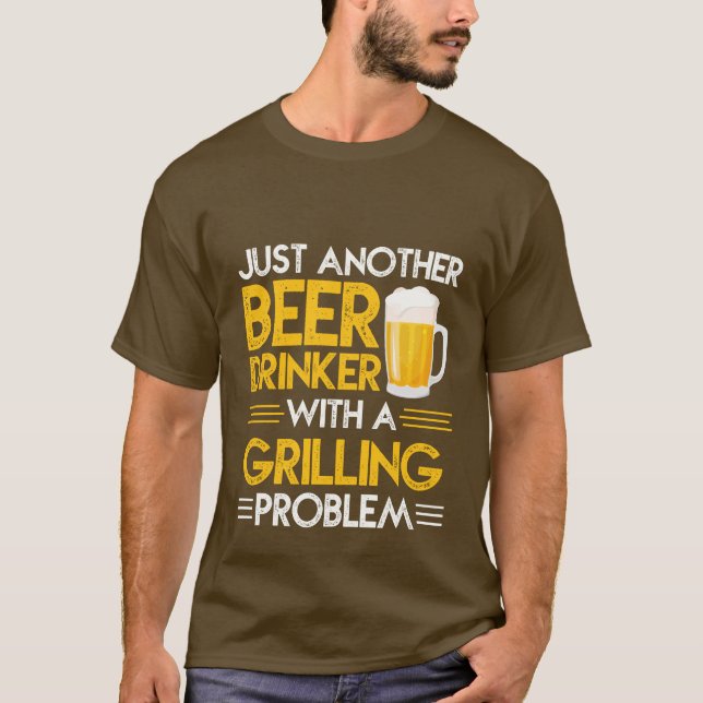 Camiseta engraçada cervejaria bebendo de grito arte (Frente)
