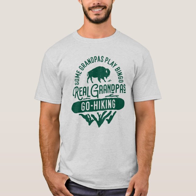 Camiseta Engraçada citação de Hiking para Avô e Pai (Frente)