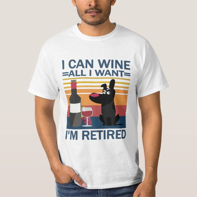 Camiseta Engraçada citação de vinho Eu posso encher o vinho (Frente)