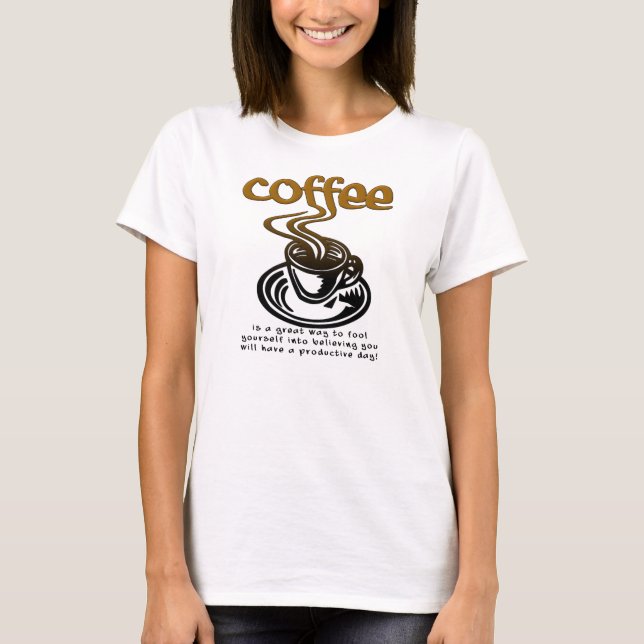 Camiseta engraçada Coffee Fool (Frente)