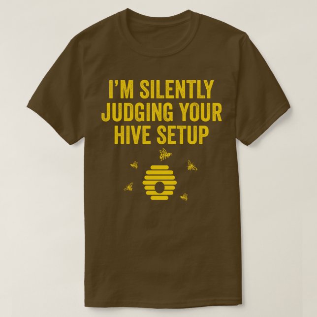 Camiseta Engraçada Colmeia de Abelhas (Frente do Design)