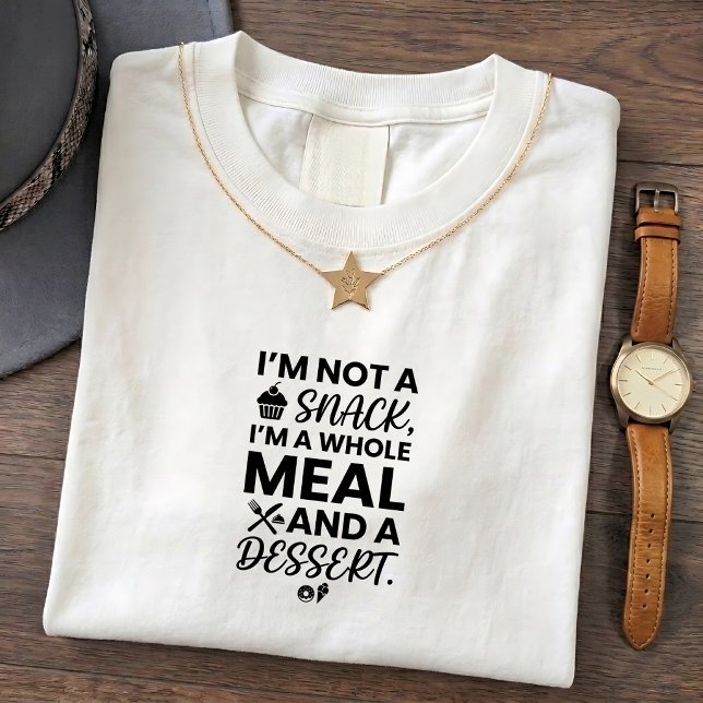 Camiseta engraçada com citação de lanche (Criador carregado)