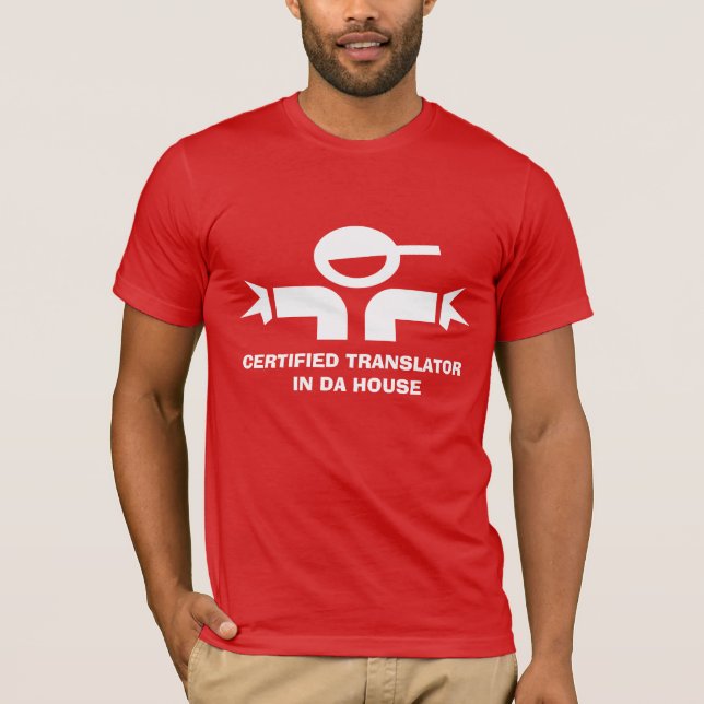 Camiseta engraçada com citação para tradutor (Frente)