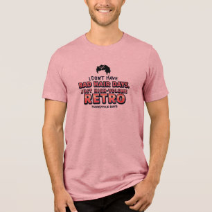 Camiseta engraçada com citação sobre cabelo retrô