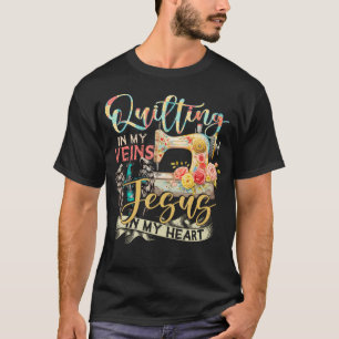 Camiseta Engraçada Com Costura Nas Minhas Veias E