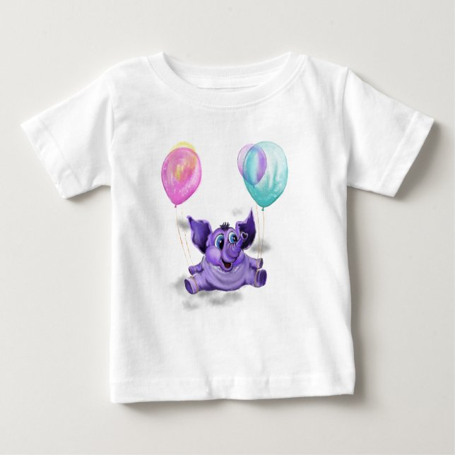 Camiseta Engraçada com Elefante Feliz (Frente)