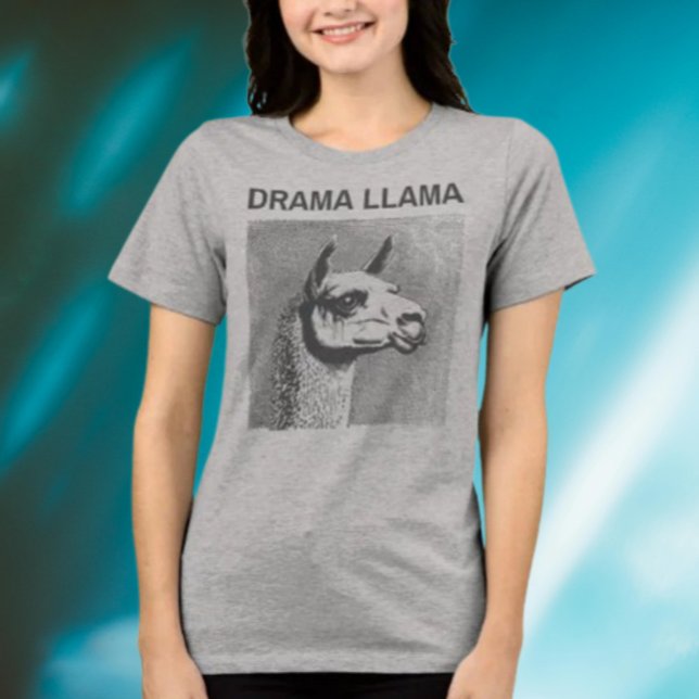 Camiseta engraçada com estampa de Llama dramático (Criador carregado)
