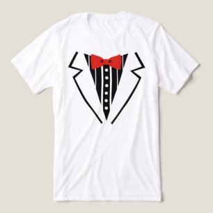 Camiseta engraçada com estampa de smoking