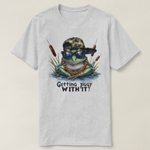 Camiseta engraçada com estampa do sapo "Getting Ji
