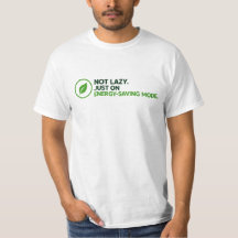 Camiseta engraçada com estampa "Modo de economia d