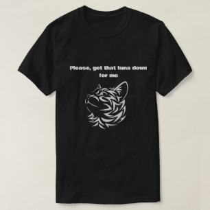 Camiseta engraçada com gato tribal e citação sobre
