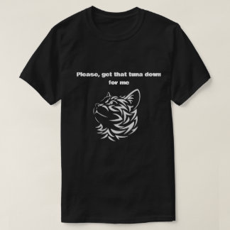 Camiseta engraçada com gato tribal e citação sobre