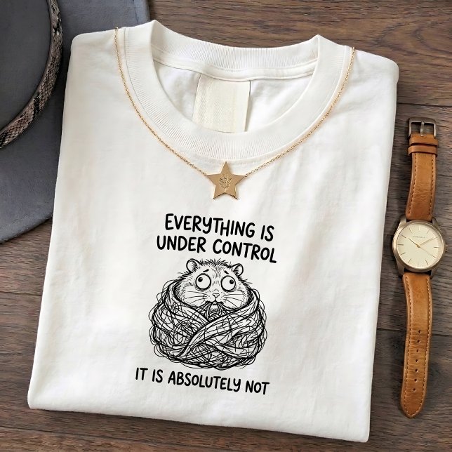 Camiseta engraçada com hamster selvagem controle h (Criador carregado)
