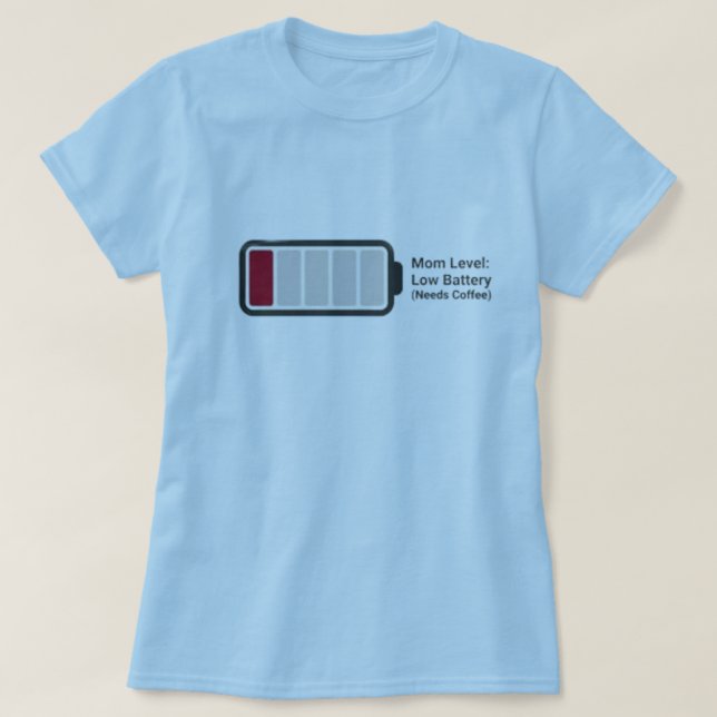 Camiseta engraçada com humor de café "Nível da Mam (Frente do Design)