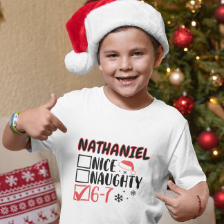 Camiseta engraçada com lista de Natal personalizad