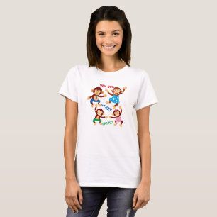 Camiseta engraçada com macacos para família alegre