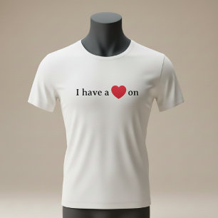 Camiseta engraçada com o trocadilho “Eu tenho um c