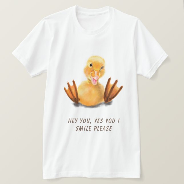 Camiseta Engraçada com Pato Jogador - Texto Person (Frente do Design)