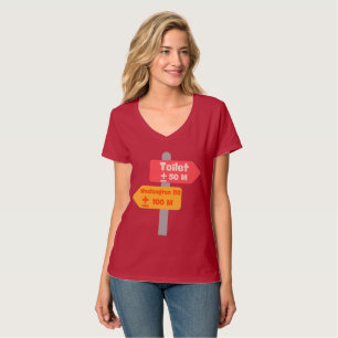 camiseta engraçada com placa de estrada