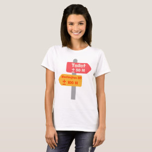camiseta engraçada com placa de estrada