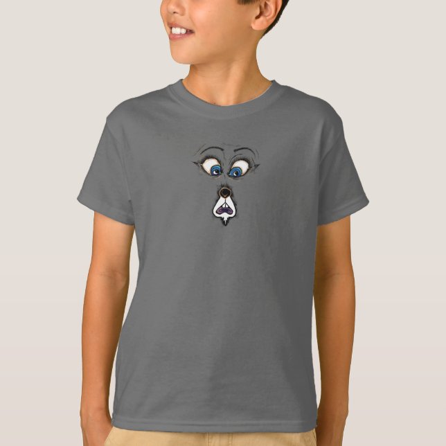 Camiseta engraçada com rosto de desenho animado ch (Frente)