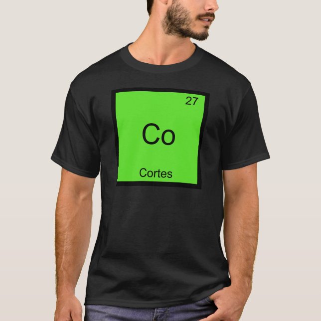Camiseta engraçada com símbolo do elemento químico (Frente)