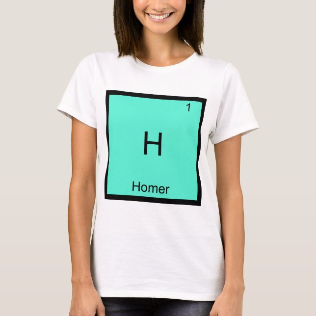 Camiseta engraçada com símbolo do elemento químico (Frente)
